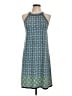 Max Studio Print Blue Casual Dress Size L - photo 1