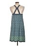 Max Studio Print Blue Casual Dress Size L - photo 2