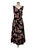 Ann Taylor 100% Polyester Floral Black Casual Dress Size 6 - photo 1