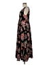 Ann Taylor 100% Polyester Floral Black Casual Dress Size 6 - photo 5