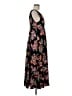 Ann Taylor 100% Polyester Floral Black Casual Dress Size 6 - photo 4