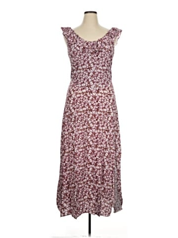 Madewell Ruffled Scoopneck Maxi Dress in Floral (view 1)