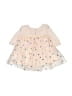 Baby Gap 100% Polyester Ivory 3/4 Sleeve Top Size 0-3 mo - photo 2