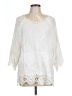 North Style 100% Rayon Ivory 3/4 Sleeve Blouse Size L - photo 1