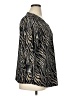 Robert Louis Animal Print Black 3/4 Sleeve Blouse Size XL - photo 4