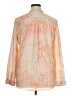 CALVIN KLEIN JEANS 100% Polyester Orange Long Sleeve Blouse Size XL - photo 2