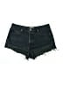 FRAME Hearts Black Denim Shorts Size 27 waist - photo 1