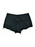 FRAME Hearts Black Denim Shorts Size 27 waist - photo 2