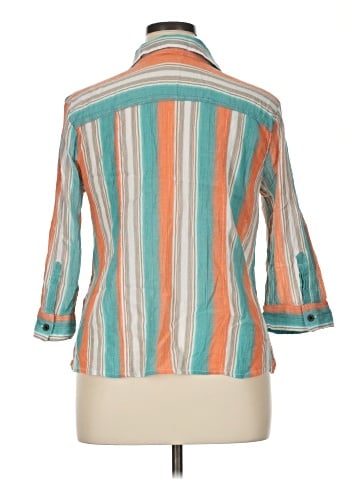 Christopher & Banks 3/4 Sleeve Button-Down Shirt (view 2)