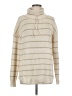 Carve Designs Stripes Ivory Turtleneck Sweater Size M - photo 1