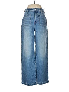 Madewell The Emmett Wide-Leg Jean in Lakecourt Wash: Patch Pocket Edition (view 1)