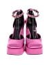 Versace 100% Satin Color Block Pink Heels Size EU (IT) 37 1/2 / US 7 1/2 - photo 2