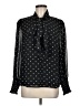 Sugarlips 100% Polyester Polka Dots Black Long Sleeve Blouse Size M - photo 1