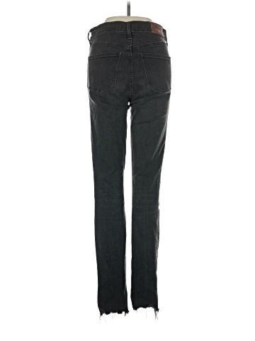 Madewell Tall 9" Mid-Rise Skinny Jeans in Berkeley Black: Button-Through Edition (view 2)