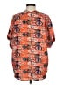 Lush 100% Polyester Orange Short Sleeve Blouse Size M - photo 2