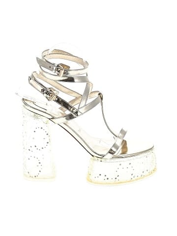 Christian Louboutin Yazefine Red Sole Platform Metallic Embellished Pumps (view 1)