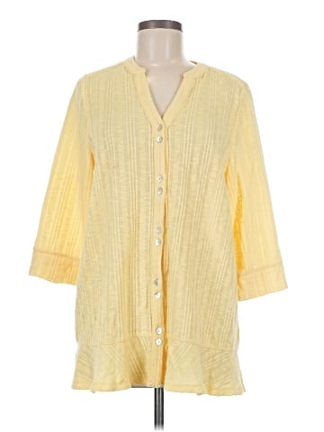 Soft Surroundings 3/4 Sleeve Button-Down Shirt (view 1)