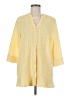 Soft Surroundings Yellow 3/4 Sleeve Button-Down Shirt Size M - photo 1