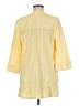Soft Surroundings Yellow 3/4 Sleeve Button-Down Shirt Size M - photo 2