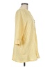 Soft Surroundings Yellow 3/4 Sleeve Button-Down Shirt Size M - photo 4