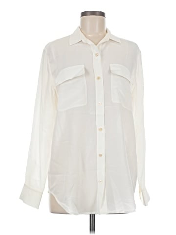 Everlane Long Sleeve Silk Top (view 1)