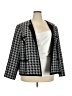 Jones Studio 100% Polyester Houndstooth Gray Blazer Size 22w - photo 1