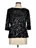 Assorted Brands Black 3/4 Sleeve Top Size M - photo 1