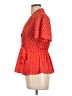 Monteau Polka Dots Red Short Sleeve Blouse Size L - photo 5