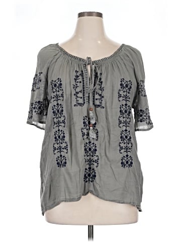 Indigo Thread Co. Short Sleeve Blouse (view 1)