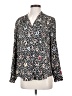 Nic + Zoe Animal Print Black Long Sleeve Blouse Size S - photo 1