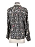 Nic + Zoe Animal Print Black Long Sleeve Blouse Size S - photo 2