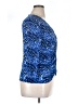 Bold Elements Blue 3/4 Sleeve Blouse Size XL - photo 4