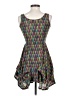 Xhilaration 100% Polyester Print Green Cocktail Dress Size XS - photo 2