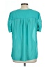 Takara 100% Polyester Teal Short Sleeve Blouse Size L - photo 2