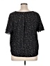 Evri Stars Black Short Sleeve Blouse Size 0X - photo 2