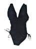 MICHAEL Michael Kors Solid Black One Piece Swimsuit Size 10 - photo 2