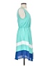 Peppermint 100% Polyester Color Block Teal Casual Dress Size S - photo 4