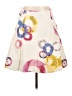 Fei 100% Cotton Floral Ivory Casual Skirt Size 10 - photo 1