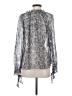 Rebecca Taylor Silver Long Sleeve Blouse Size 4 - photo 2