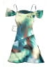BCX 100% Polyester Tie-dye Green Blue Cocktail Dress Size XXS - photo 2