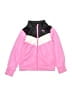 Puma 100% Polyester Color Block Pink Track Jacket Size 4 - photo 1