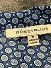 Rose + Olive 100% Polyester Polka Dots Blue Sleeveless Blouse Size M - photo 7
