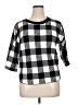 Max Studio Checkered-gingham Black Pullover Sweater Size XL - photo 1