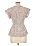Monteau Ivory Short Sleeve Blouse Size L - photo 2