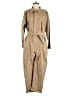 OVERLOVER 100% Cotton Solid Tan Jumpsuit Size M - photo 1