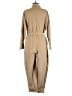 OVERLOVER 100% Cotton Solid Tan Jumpsuit Size M - photo 2