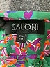 Saloni 100% Polyester Paisley Green Cocktail Dress Size 2 - photo 4
