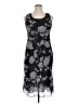 Studio 1 100% Polyester Paisley Black Casual Dress Size 16 Petite - photo 1
