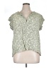 Buffalo by David Bitton Green Short Sleeve Blouse Size XL - photo 1