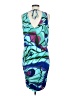 Veronica M. 100% Spandex Graphic Blue Cocktail Dress Size M - photo 2
